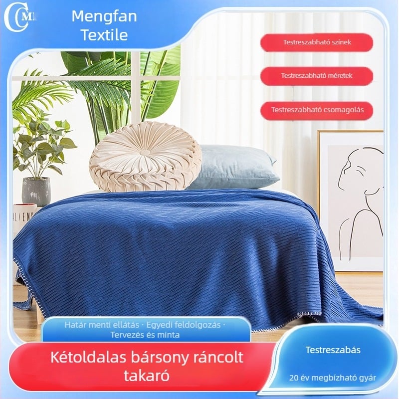 Kétoldalas fleece takaró, egyszínű, könnyű, négy évszakos használatra