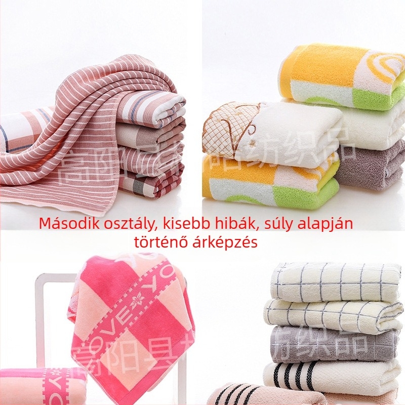 Bambuszrost jacquard törölköző, sima szövés, szegélyezett, 80–100 g, testreszabható