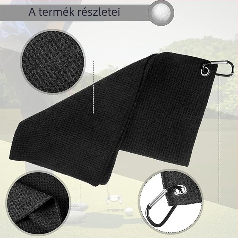 Waffle mikroszálas törölköző kampóval, nyomtatott kültéri sportokhoz/ hegymászáshoz, 150d szál, egyszerű szövés, ≥200 g/m²
