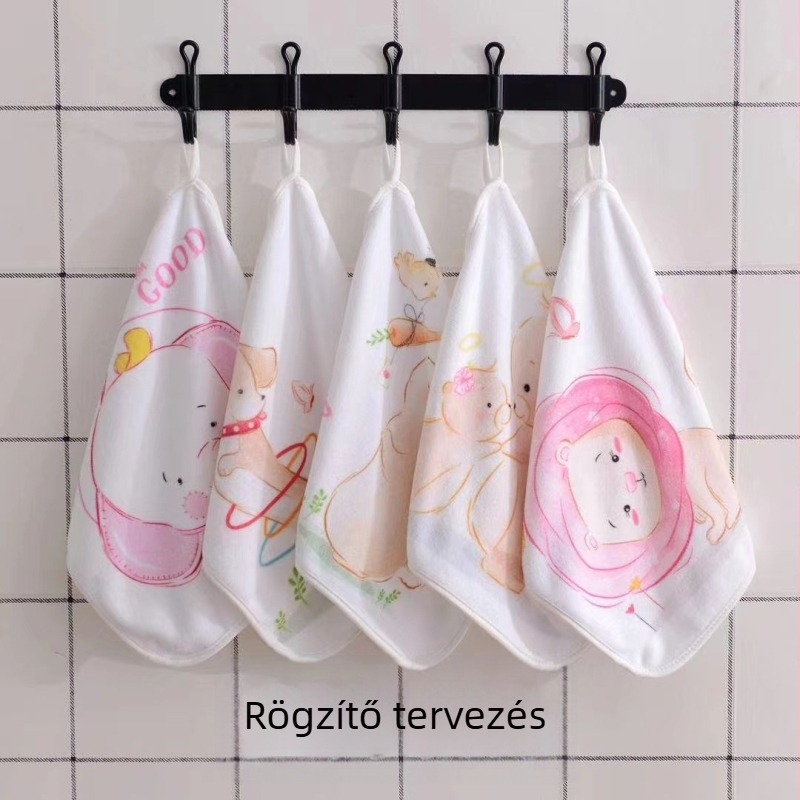 Négyzet alakú törölköző – ultra vékony rost, 400 GSM, egyes szál, logó nyomtatás, nedvszívás 5–10 mp