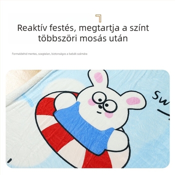 Kétrétegű flanel takaró személyre szabható geometriai mintával, 500–799 g, Ins-stílus