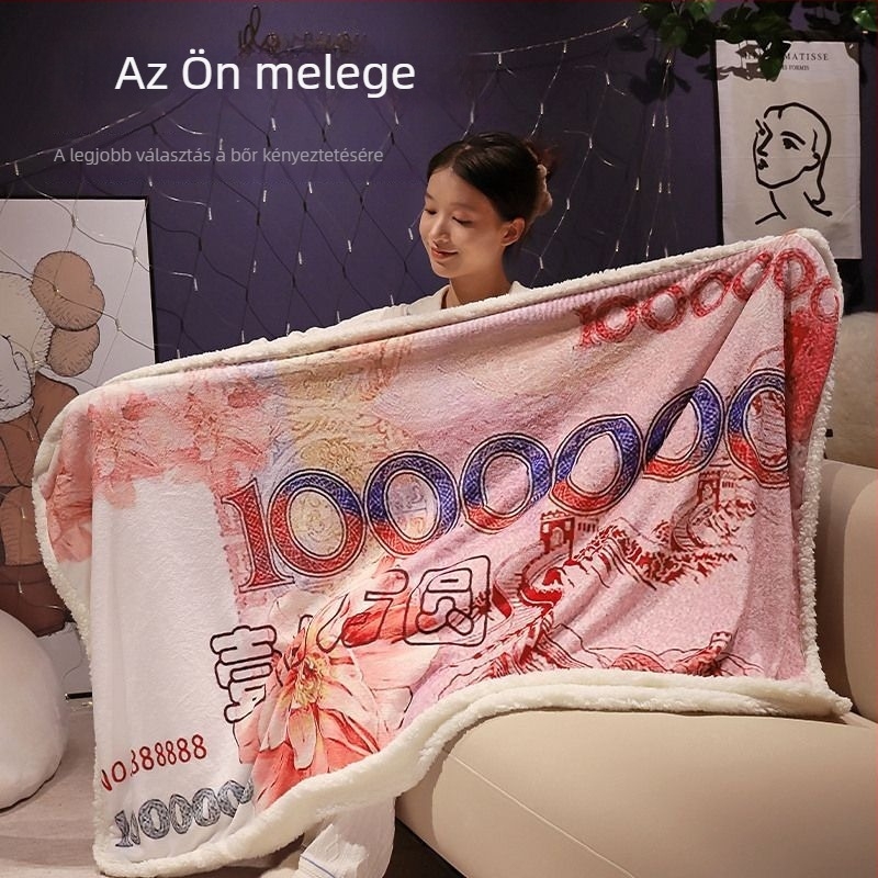 Kreatív, vastag plüss báránybőrös dupla takaró kollégiumi és irodai használatra, geometriai mintával, 150x200–220 cm, téli