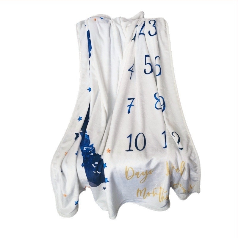 Flanel babamérföldkő takaró – kétoldalas, puha fotózási takaró a baba fejlődésének megörökítéséhez, egész éves használatra, testreszabható, súlya 300 g alatt, minta 23066075555.