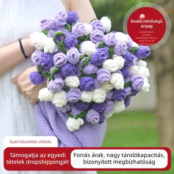 Lila rózsás takaró – prémium ajándék születésnapra és Valentin-napra barátnőknek, barátoknak és legjobb barátoknak