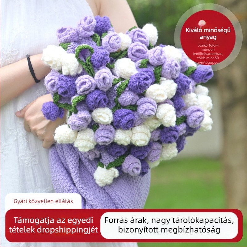 Lila rózsás takaró – prémium ajándék születésnapra és Valentin-napra barátnőknek, barátoknak és legjobb barátoknak