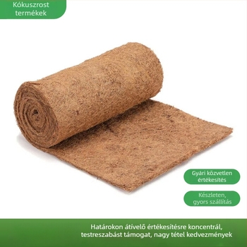 Kókuszpálma mat növényápolásra — fa- és bambusz szerkezet, csúszásmentes alátét, engedélyezett magánmárkával