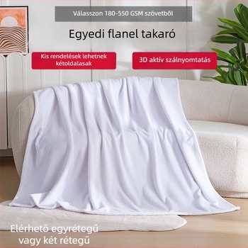 Poliészter Coral fleece takaró, 300 GSM, geometrikus minta, tavasz és ősz