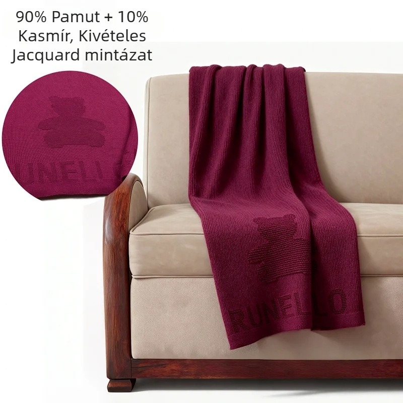 Kötött pléd gyapjú/kasmír, Cartoon mintával, 1000–1499 g, modern minimalista stílus