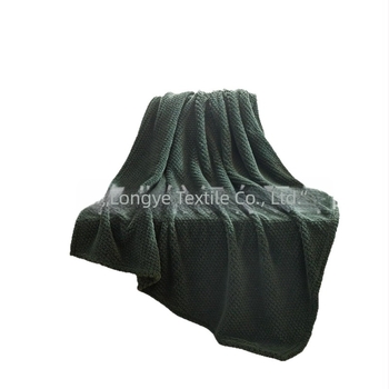 Jacquard waffel kötött bárányplüss takaró (Anyag: poliészter; Súly: 300 g alatt; Szezon: egész évben; Stílus: modern minimalizmus)