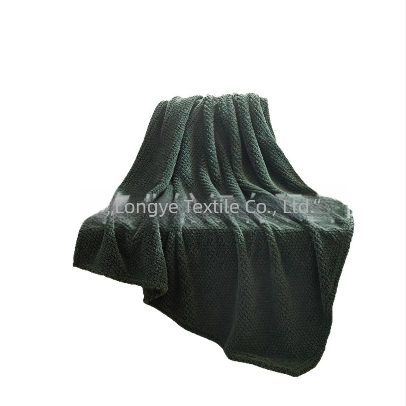 Jacquard waffel kötött bárányplüss takaró (Anyag: poliészter; Súly: 300 g alatt; Szezon: egész évben; Stílus: modern minimalizmus)