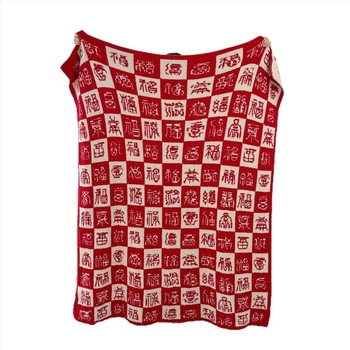 Kézzel kötött pléd - modern egyszerű stílus; súly 1000–1499 g; minden szezonra alkalmas; termék minősége: kvalifikált termék