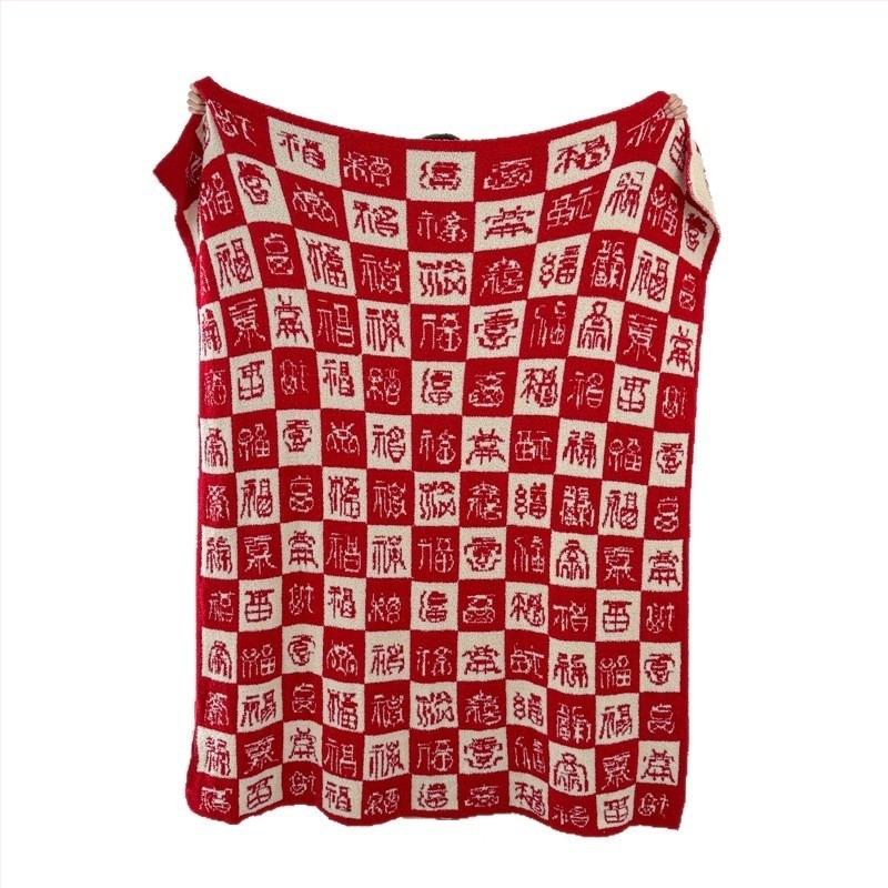 Kézzel kötött pléd - modern egyszerű stílus; súly 1000–1499 g; minden szezonra alkalmas; termék minősége: kvalifikált termék