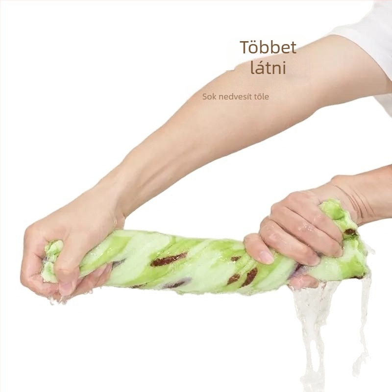 Mikroszálas edény- és tál kendő avokádó mintával, korall velúr nyomással, multifunkcionális tisztítókendő edényekhez és tálakhoz