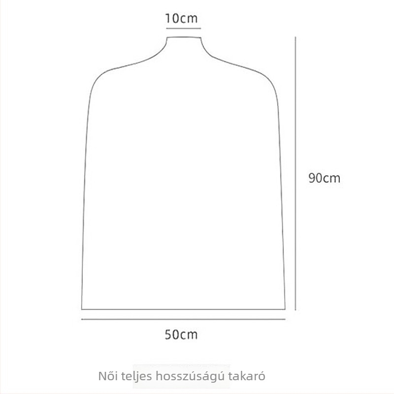 Átlátszó megerősített PVC ruhafedél, por- és nedvességálló, gardróbba tároláshoz.