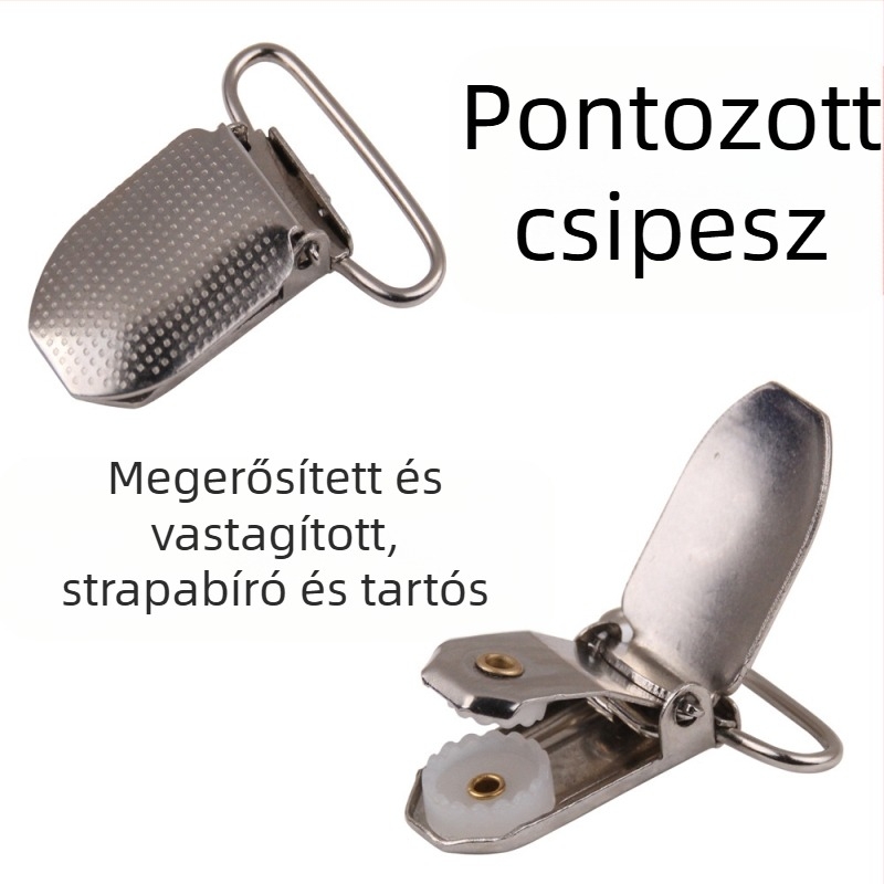 Uniszex karácsonyi rénszarvas mintás vállpántos nadrágtart, 3 csipesz, kereszt–háti kialakítás, állítható hossz, elasztikus poliészter szalag