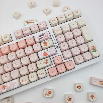 MOA személyre szabott keycap – szublimációval, 6.25u Cross-Axis mechanikus billentyűzethez, 98-gombos kompatibilitás, Őszi kölyökkutya téma