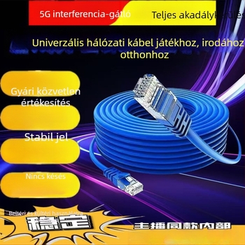 Cat6 Ethernet-kábel, gyors Gigabit, beltéri és kültéri használatra, hosszok 1–20 m