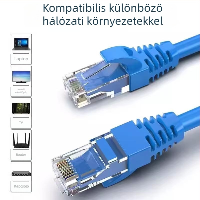 Cat6 Ethernet-kábel, gyors Gigabit, beltéri és kültéri használatra, hosszok 1–20 m