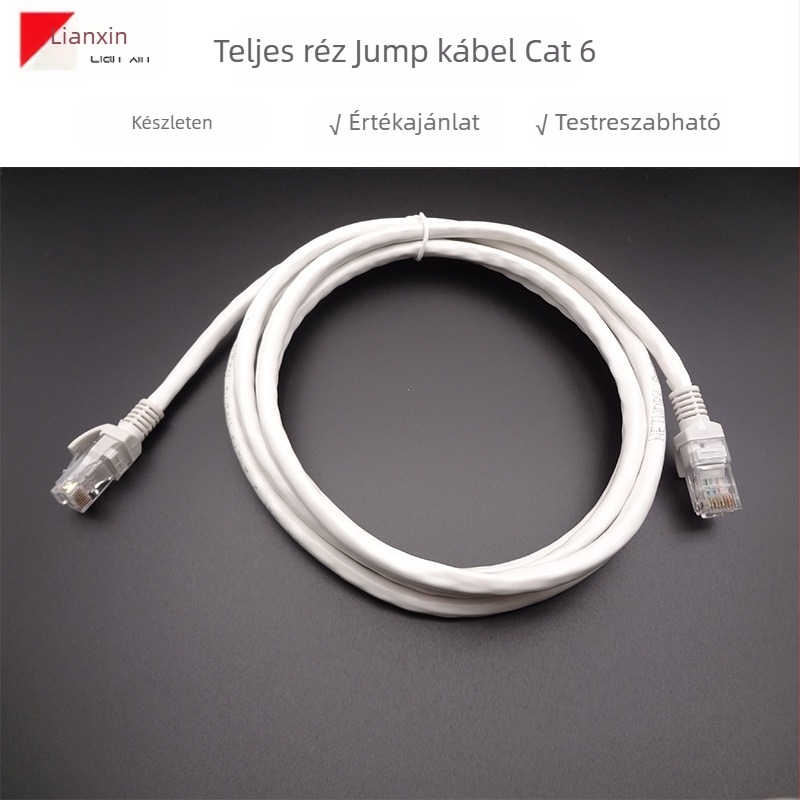 Jumper Cat6 RJ-45 hálózati Ethernet-kábel (RJ-45, Cat6, réz, csavart érpár, 100 Kbps)