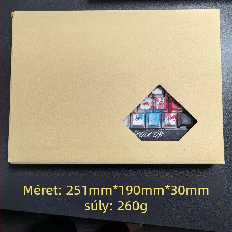 PBT keycap készlet mechanikus billentyűzethez – három darabos, általános célú, 260 g