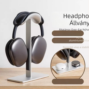 AirPods Max fejhallgatóállvány - modell Z-28, univerzális, dormancy funkció, csomag tartalma: termék, csavar, csavarhúzó