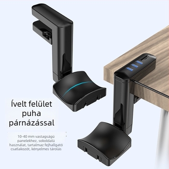 Fejhallgató-tartó asztali számítógépekhez – Burke X6/X7/X8, fém kijelzőállvány, OEM