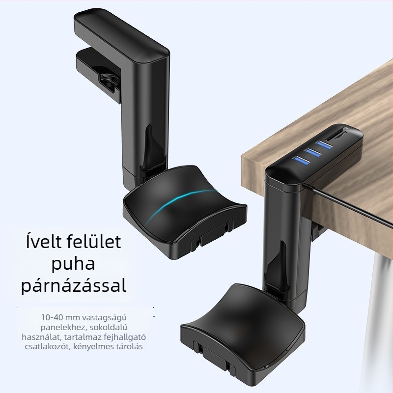 Fejhallgató-tartó asztali számítógépekhez – Burke X6/X7/X8, fém kijelzőállvány, OEM