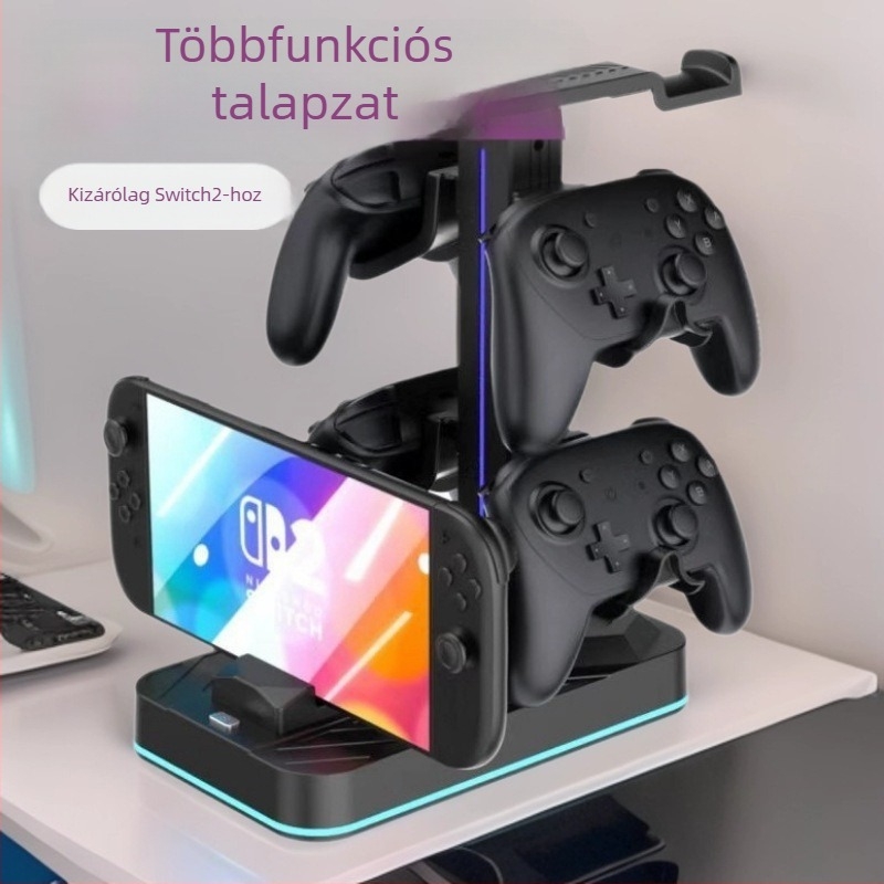 Switch2 Kézi Töltőalap és Fejhallgató Állvány – ABS, Modell Sy-ns2-219-2, Tárolás és Töltés, SWITCH2-kompatibilis