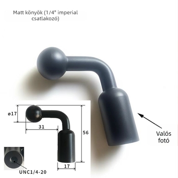 Asztali tartó 1/4 hüvelykes hajlított adapterrel mobiltelefon, tablet és fejhallgató számára