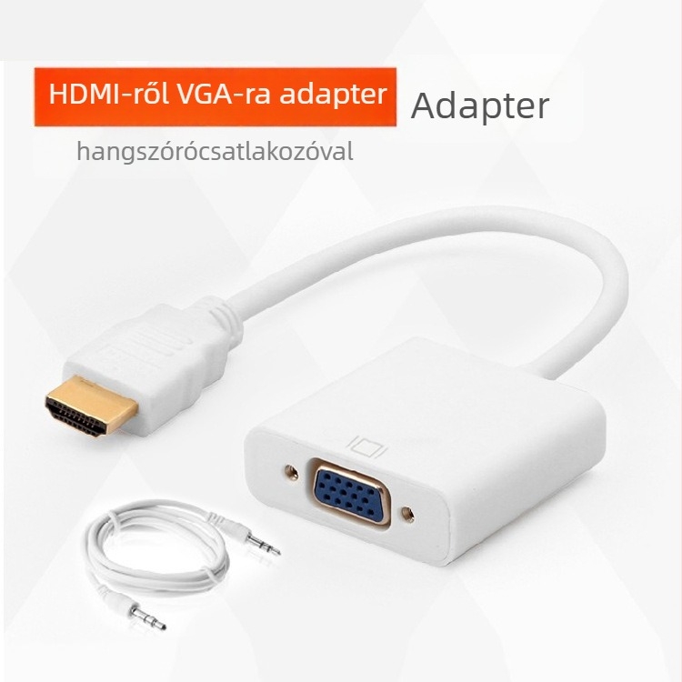 HDMI–VGA audió konverter - Adapter kábel projektorhoz, számítógéphez és LCD TV-hez