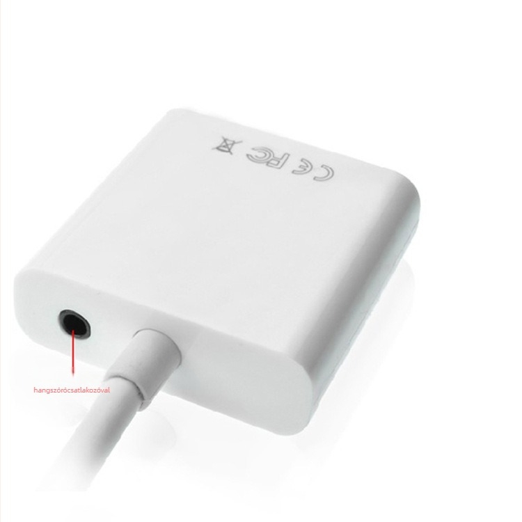 HDMI–VGA audió konverter - Adapter kábel projektorhoz, számítógéphez és LCD TV-hez