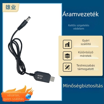 Xiongye USB adapter kábel, kimenet 5V→9-12V, modell 9V-12V, egyoldali csatlakozó, interfész: más