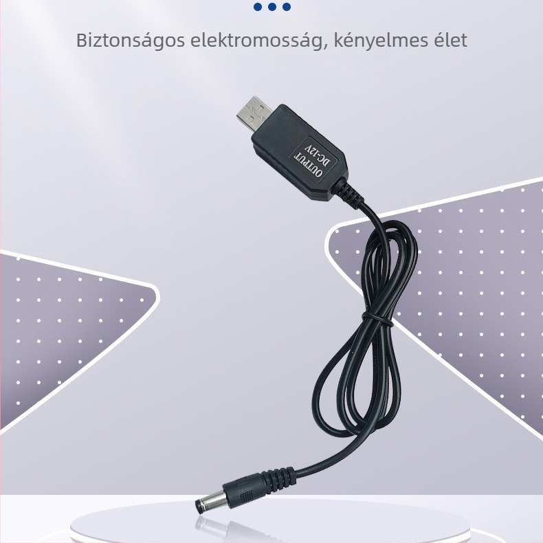 Xiongye USB adapter kábel, kimenet 5V→9-12V, modell 9V-12V, egyoldali csatlakozó, interfész: más