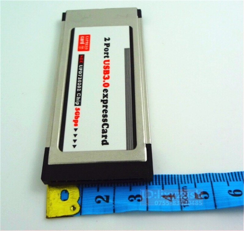 Notebook USB 3.0 bővítő kártya, 2 port, ExpressCard 34mm