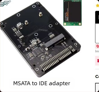 Msata–IDE merevlemez adapter, 44-pin, párhuzamos port, 133 MB/s
