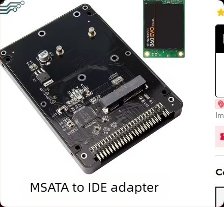 Msata–IDE merevlemez adapter, 44-pin, párhuzamos port, 133 MB/s