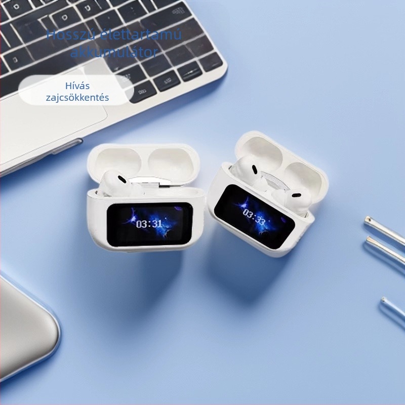 A9Pro vezeték nélküli Bluetooth fülhallgató érintőképernyővel, ANC zajcsökkentés, In-Ear sztereó, Bluetooth 5.0, akkumulátor élettartama több mint 8 óra