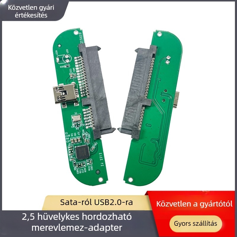 SATA–USB 2.0 merevlemez-adapterlap, modell 1618, márka Neutral, OEM feldolgozás