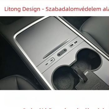 Litong H01B USB 2.0 hub Tesla Model 3/Y-hoz, 4-portos elágazó, külső tápegységgel