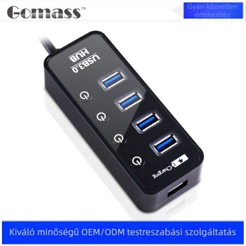 Új egyedi modell gyors USB 3.2 Gen 1 négyportos hub