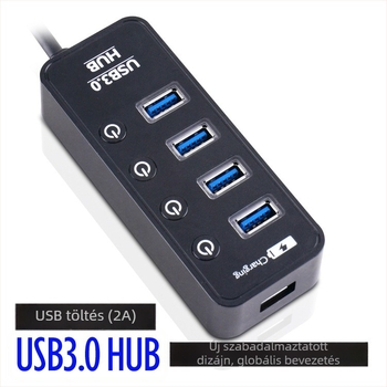 Új egyedi modell gyors USB 3.2 Gen 1 négyportos hub