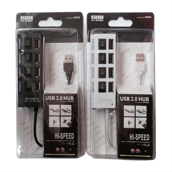 Po Deli USB 2.0 4-portos hub független kapcsolóval, 480 Mbps, USB-n keresztüli táplálás