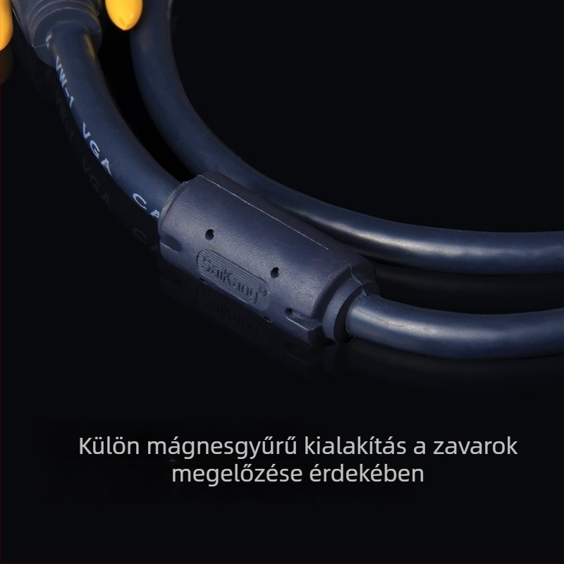 VGA 3+6-drót HD adatkábel monitorhoz/projektorhoz, réz, 1,5 m