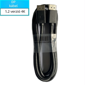 DisplayPort kábel DP 1.2, 4K60Hz videóátvitel, rézbevonatos acél vezető, nikkelezett felület