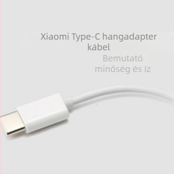 Type-C 3,5 mm audió kábel Xiaomi 6/8/9/10-hez; CCA-mag; optikai vezeték