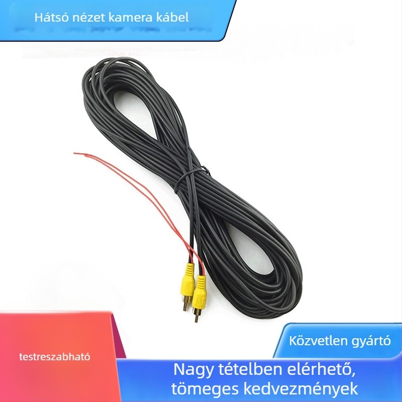 Navigációs hátrameneti kamera AV bemeneti kábel – RCA csatlakozó, 3.0 mm Ø, ROHS, audio + video