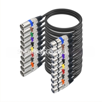 XLR kiegyensúlyozott audio kábel, dupla árnyékolás, 3–vezetékes, nikkelezett rézvezető, PVC burkolat, férfi–női csatlakozó
