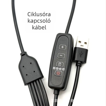 USB növénynövesztő és akvárium világítás, 24 órás ciklusú, kapcsolóval