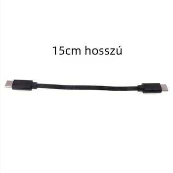 Type-C adatkábel OTG dekóderrel, kötött kivitel, egyfejű csatlakozó, kiterjesztett adatátvitel, maximális teljesítmény 60W