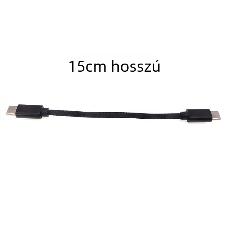 Type-C adatkábel OTG dekóderrel, kötött kivitel, egyfejű csatlakozó, kiterjesztett adatátvitel, maximális teljesítmény 60W